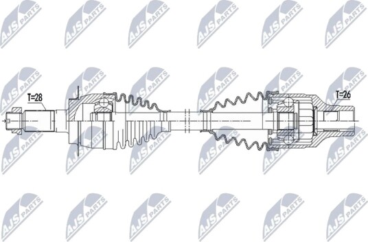NTY NPW SU 081 Drivaksel NTY NPW SU 081 Drivaksel