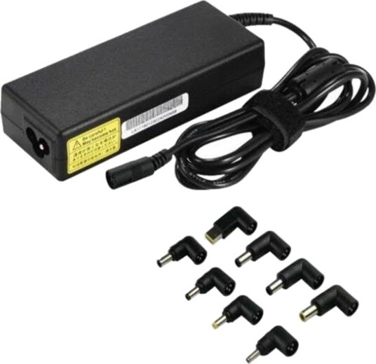 Deltaco 90W Universell Strømadapter for Bærbare Datamaskiner, 15-20V, Svart
