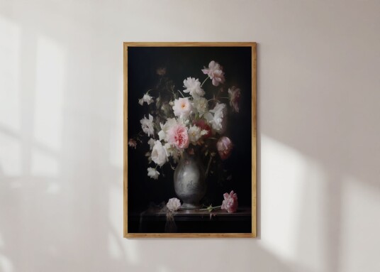 Plakat Stilleben med Blomster