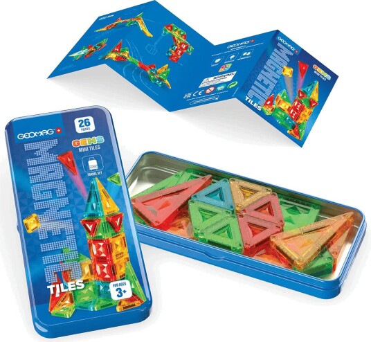 Geomag Magnetic Tiles Mini Gems 26 Multi Coloured One Size