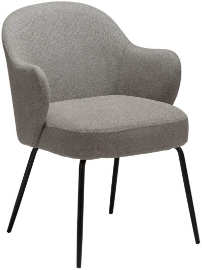 Bae Dan Form spisestuestoler med armlene bouclé lysebrun.