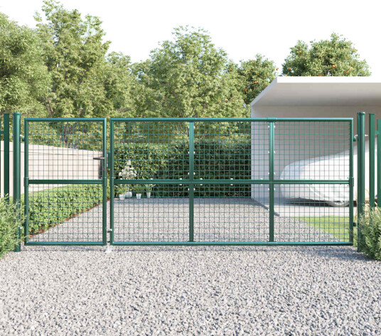 vidaXL Hageport netting grønn 350x175 cm galvanisert stål
