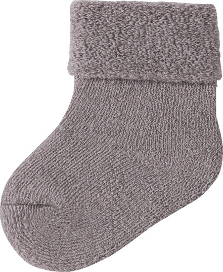 Name It Nbnwaksi Wool Terry Sock Turndown Grey 50 56