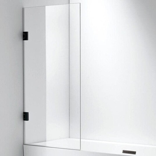 Sanipro vegg Style 75   8mm Glass Svart Matt / 75cm Klart SA 10014