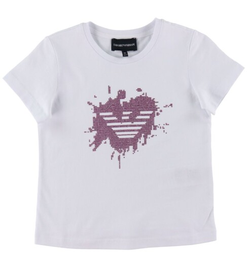 Giorgio Armani Emporio Armani T skjorte Hvit m. Rosa/Rhinestone Emporio Armani 6 år 116 T skjorte
