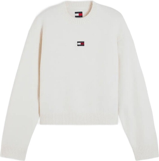 Tommy Jeans Tjw Fluffy Badge Sweater Ext Cream S