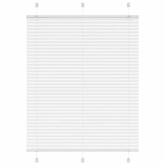 plisségardin Hvit 105x150 cm Stoff Bredde 104,4 Polyester