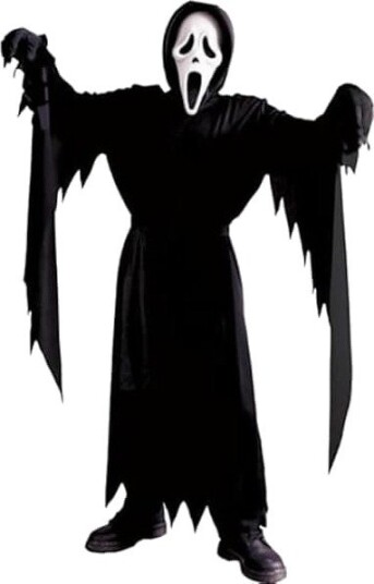 Scream Ghostface Kostyme til Gutt med Hansker 150 cm