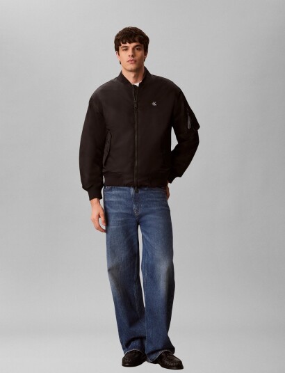 Calvin Klein Jeans Ls Jeans Nylon Bomber Jkt Black XL