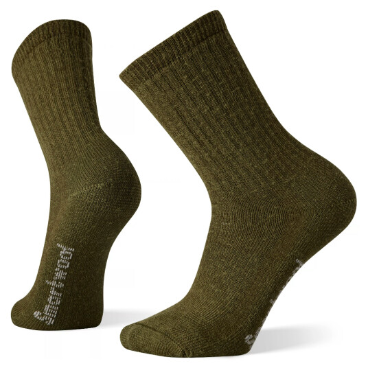 Smartwool Hike Classic Edition Full Cushion Solid Crew Socks Military Olive M, Military Olive