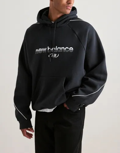 New Balance Trackside Fleece Hoodie Hoodies Svart