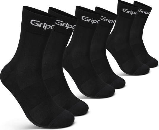 Gripgrab RIDE Regular Cut Socks 3 Pack Black 44 47 Gripgrab RIDE Regular Cut Socks 3 Pack Black 44 47