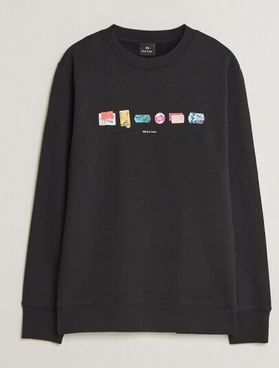 PS Paul Smith In A Row Crew Neck Sweatshirt Black