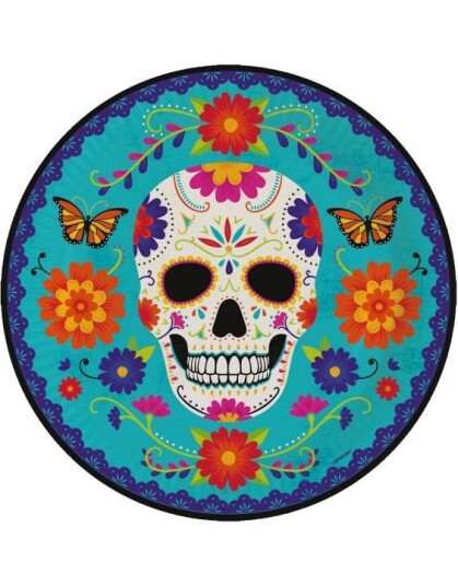 8 stk Papirtallerkener 23 cm Day of the Dead