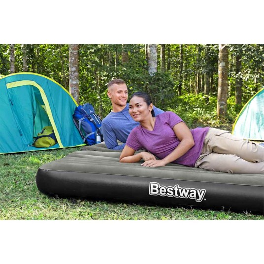 Bestway Oppblåsbar luftseng 3-i-1 svart og grå 188x99x25 cm Bestway Oppblåsbar luftseng 3-i-1 svart og grå 188x99x25 cm