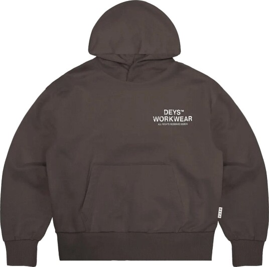 DEYS Hillside Print Hoodie   WASHED BROWN   L