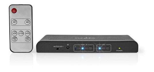 Nedis HDMI Uttrekker 4K 60Hz med TosLink og RCA Antrasitt Metall