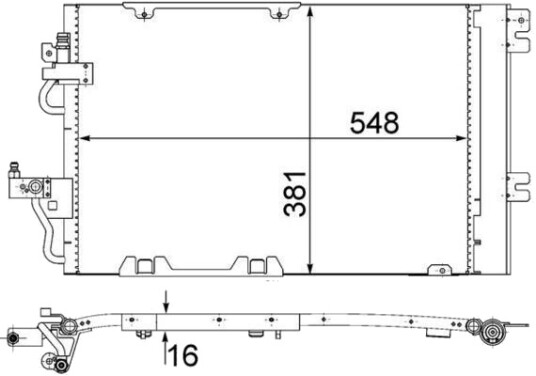 Kondensator, klimaanlegg MAHLE AC 378 000S
