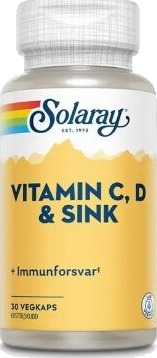 Solaray Vitamin C D & Sink 30 kapsler Solaray Vitamin C D & Sink 30 kapsler