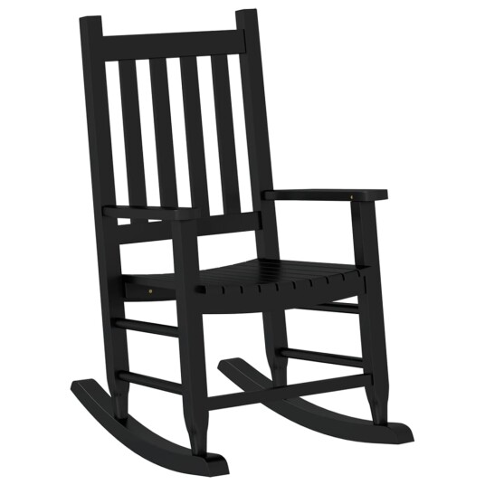  Gyngestoler for barn 2 stk svart heltre poppeltre 3281594