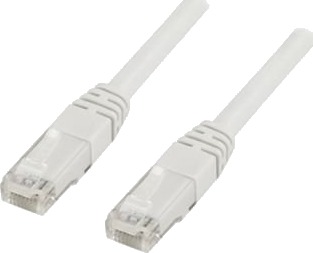 Deltaco UTP Cat6 0.5m Nettverkskabel Hvit