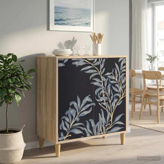 vidaXL Serviesskap DOKKUM Sonoma 69 x 33 x 75 cm Konstruert tre