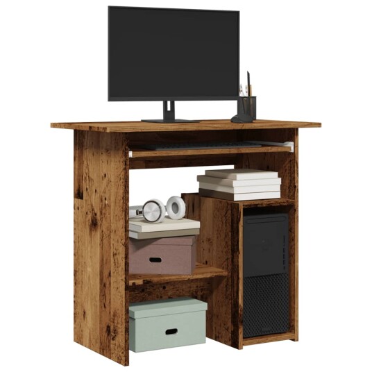 Skrivebord gammelt tre 80x45x74 cm konstruert tre