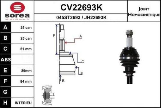 Drivledd EAI CV22693K Drivledd EAI CV22693K