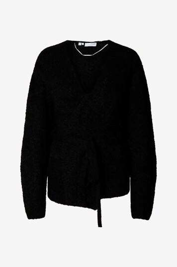 Selected Femme Kardigan Slfgabella Ls Knit Belt Svart Selected Femme Kardigan Slfgabella Ls Knit Belt Svart