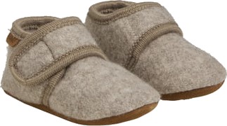 EN FANT Tøfler i babyull Sand Melange