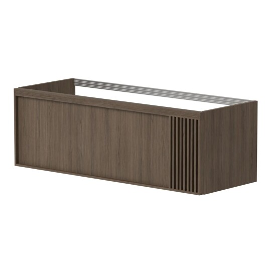 Korsbakken Sole Benkeskap Rillet Mørk grå eik / 120cm