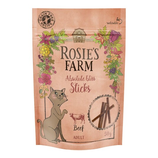 Rosie'S Farm Snack "Sticks" Okse 5 X 50 G