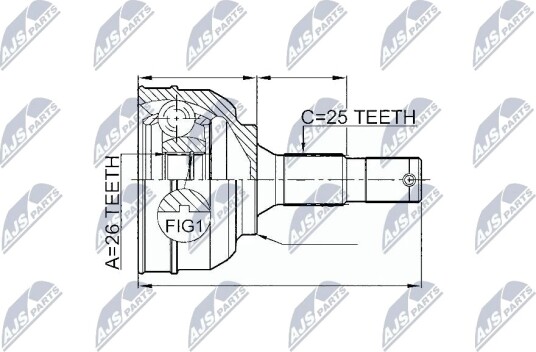 Nty Drivknute drivaksel NTY NPZ CT 020