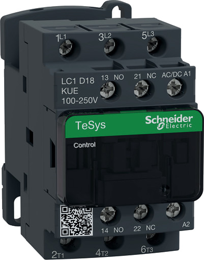 Schneider Electric LC1D18KUE Kontaktor 1 Åp + 1 Lu 18 A 100 250 V Elfordeling & strømforsyning