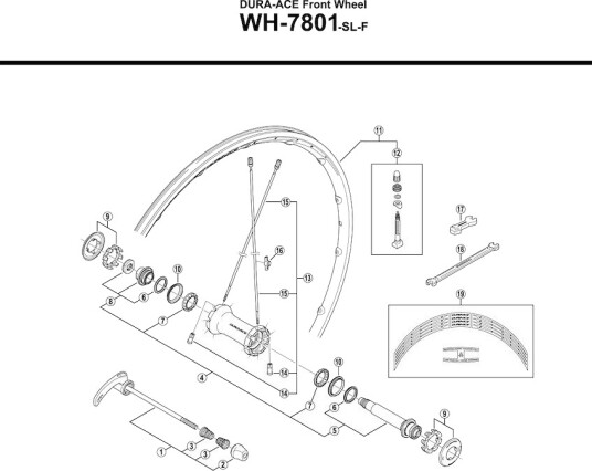 Shimano støvhette til forhjul WH7801-SL