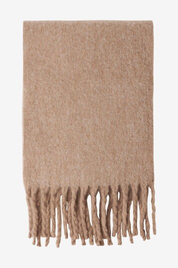 Only Skjerf onlBea Wool Fringe Scarf Beige Only Skjerf onlBea Wool Fringe Scarf Beige