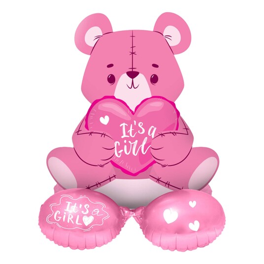 Folat BV Folieballong Bjørn It's a Girl Rosa - 61 cm Folat BV Folieballong Bjørn It's a Girl Rosa - 61 cm
