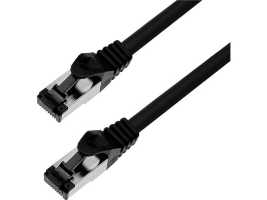 Bkl Electronic 144008 Rj45 Netværkskabel Patchkabel Cat 8.1 S/Ftp 20 M Sort Halogenfri 1 Stk