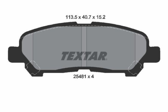 Bremseklosser TEXTAR 2548101 Bremseklosser TEXTAR 2548101