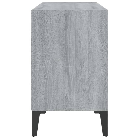 vidaXL TV-benk med metallben grå sonoma eik 69,5x30x50 cm
