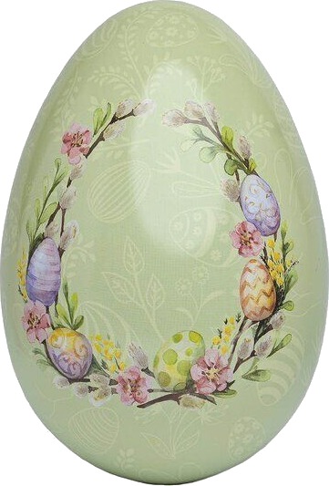Inspirasjon Forlag Påskeegg metall 15 cm Vintage eggekrans grønn