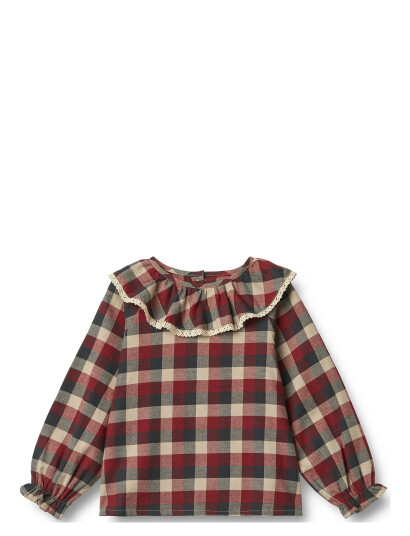 Wheat Blouse L/S Elin Red 98