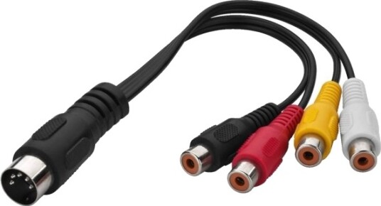Monacor Aca-15/1 Din 5-Pin Hankjønn 4 X Rca Hunkjønn 0,15 M Svart Rød Hvit Gult Monacor Aca-15/1 Din 5-Pin Hankjønn 4 X Rca Hunkjønn 0,15 M Svart Rød Hvit Gult