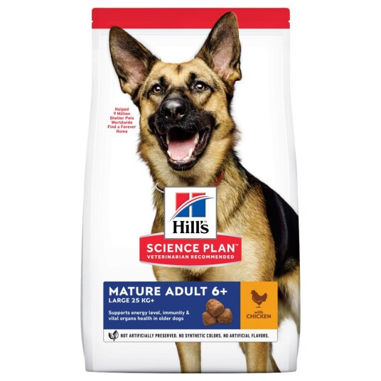 Hill'S Science Plan Mature Adult 6+ Large Med Kylling 18 kg