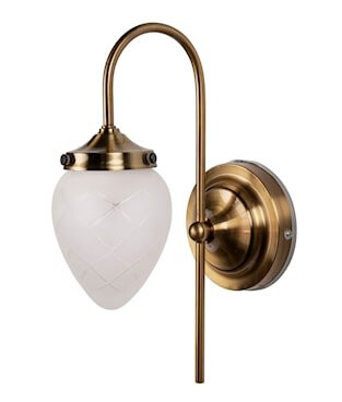 Globen Lighting Vegglampe Juni IP44 Slipt Hvit 1734015-01-0 1624111-01-0
