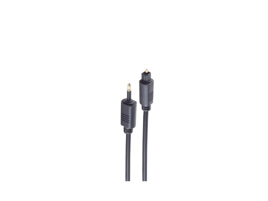 Shiverpeaks Bs69014 0.5 Toslink Hankjønn 3.5Mm Hankjønn 0,5 M Sort