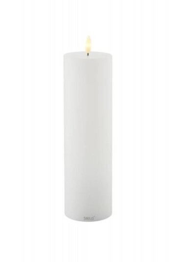 SIRIUS Sille oppladbart lys Ø7,5cmx25cm hvit