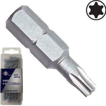 BATO 1/4' Bits Torx 15 x 25mm. 40 stk. pk.
