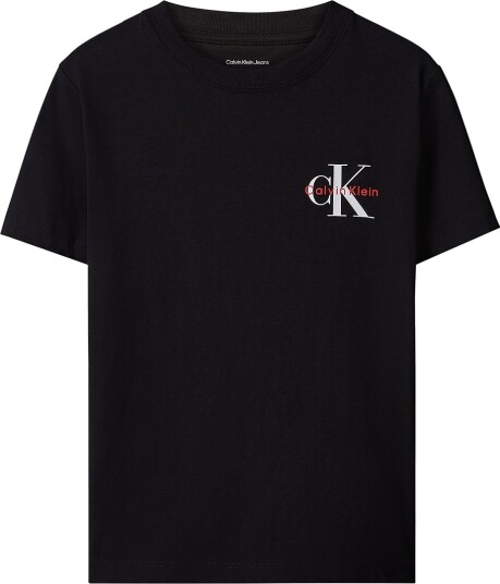 Calvin Klein Small Chest Monologo Ss T Shirt Black 152 x 12