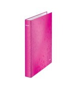 Leitz WOW - Ringperm - bokryggbredde: 40 mm - for A4 Maxi - kapasitet: 250 ark - metallisk rosa Leitz WOW - Ringperm - bokryggbredde: 40 mm - for A4 Maxi - kapasitet: 250 ark - metallisk rosa